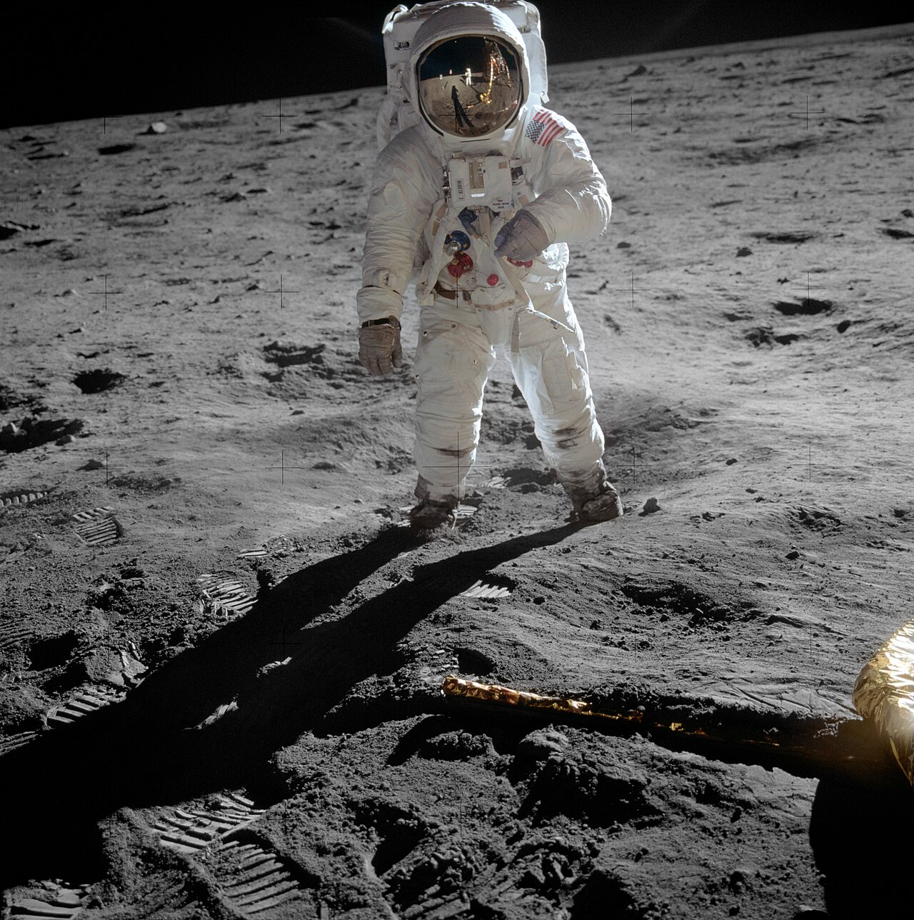 Click to enlarge Buzz Aldrin on the Moon